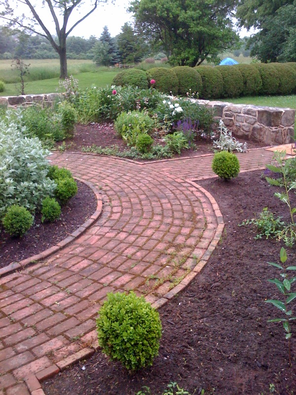 brick garden walkway by Doc Miller