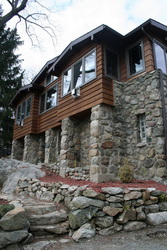 Stone house and wall 