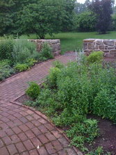 Brick garden path 